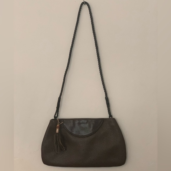 Brighton Women's Brown TwoTone Leather Magnetic Closure Clutch CrossBody Handbag - Picture 3 of 16